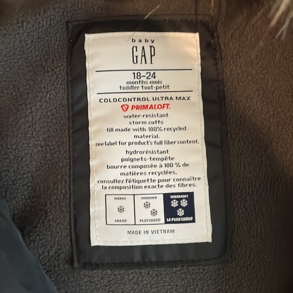 GAP size 18-24 black winter jacket - Picture 4 of 4